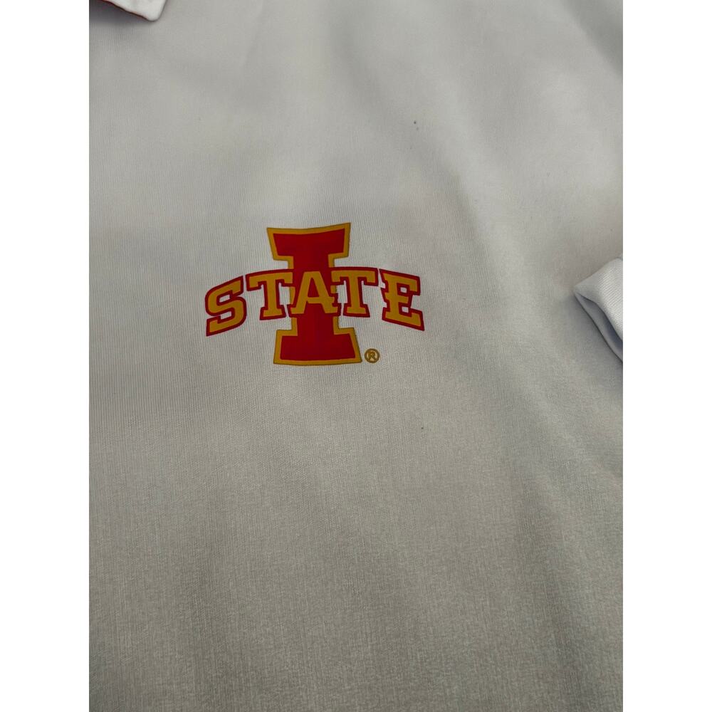 Iowa State Cyclones Ombre Performance Polo Shirt White Gray 3XL NWT  Big 12 NCAA - Picture 2 of 6